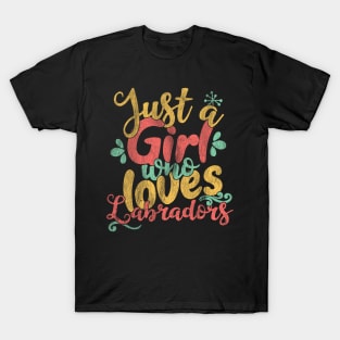 Just A Girl Who Loves Labradors Gifts for Dog Lovers product T-Shirt